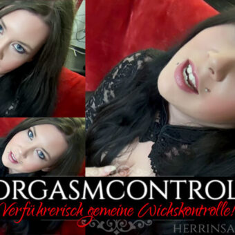 Herrin Samantha trägt ein sexy Fetisch Outfit, schwarze Lackstiefel und teast dich mit ihren Reizen - genau so wie auch in ihrem Video OrgasmControl! Verführerisch gemeine Wichskontrolle!